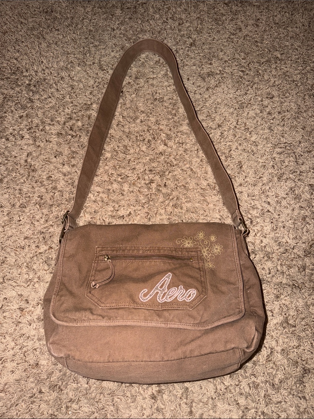 VTG Y2K Aeropostale Canvas Messenger Bag